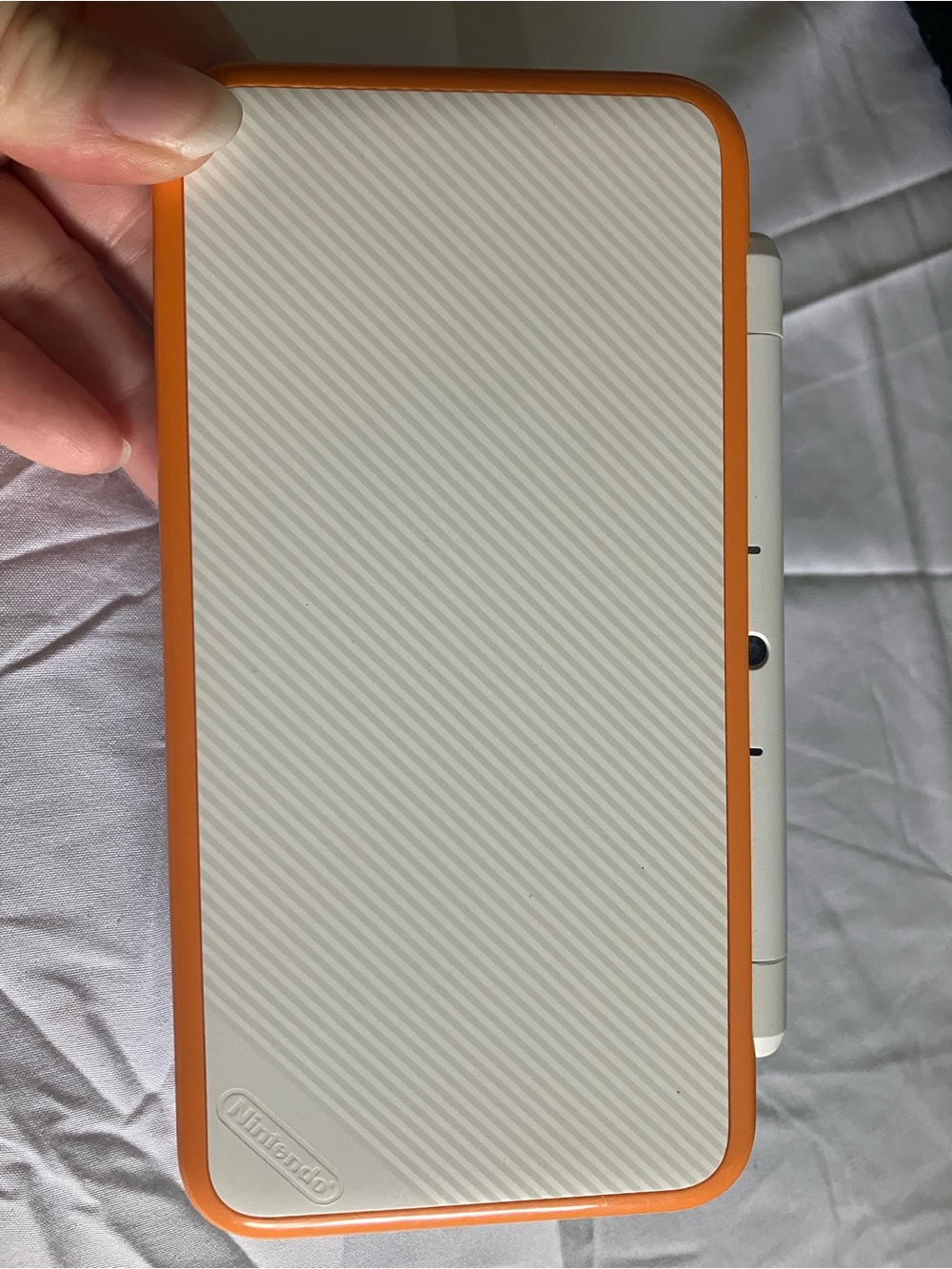 Nintendo 2DS Switch Cream and Orange Trim Handheld Console